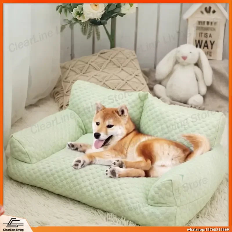 Ice Silk Cooling Sofa Bed for Dogs & Cats (Washable)