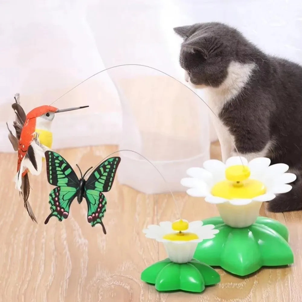 Electric Rotating Hummingbird Cat Toy — Automatic Shake & Fly Intelligence Trainer