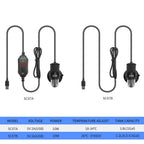 USB Mini Aquarium Heater Rod (Submersible, 18–34°C Adjustable, Thermostat, Fish Tank)