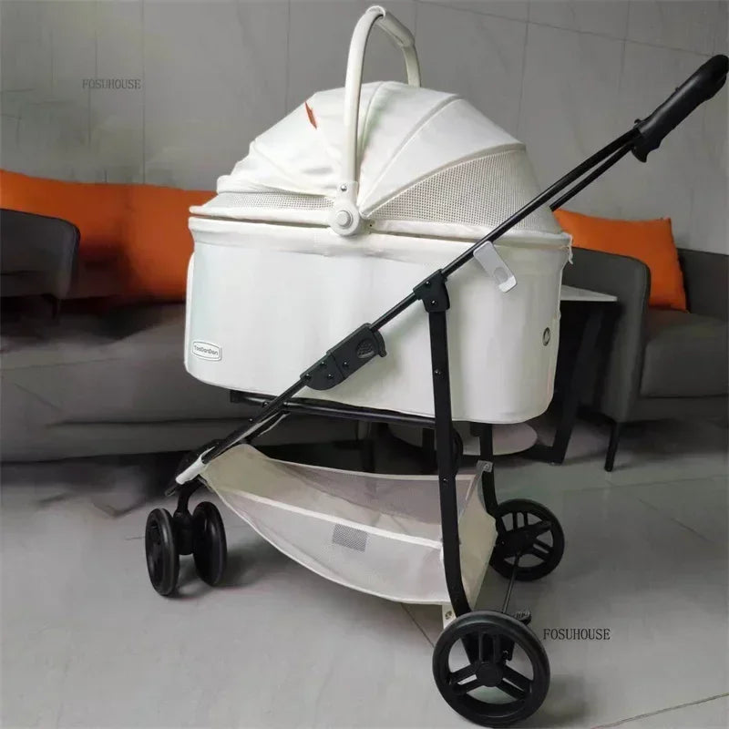 Portable Foldable Pet Stroller 2 in 1 Dog Cat Carrier Multi-function Detachable Bag Lightweight Outdoor Travel Convenience cart