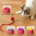 Auto Bouncing Ball Cat Toy with Rope — Type-C Rechargeable Motion-Activated 3-Mode Interactive Toy