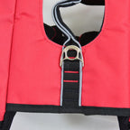 Dog Backpack Portable Outdoor Sports Puppy Hiking Camping Travel Breathable Saddlebag Red Size S Reflective Waterproof Oxford