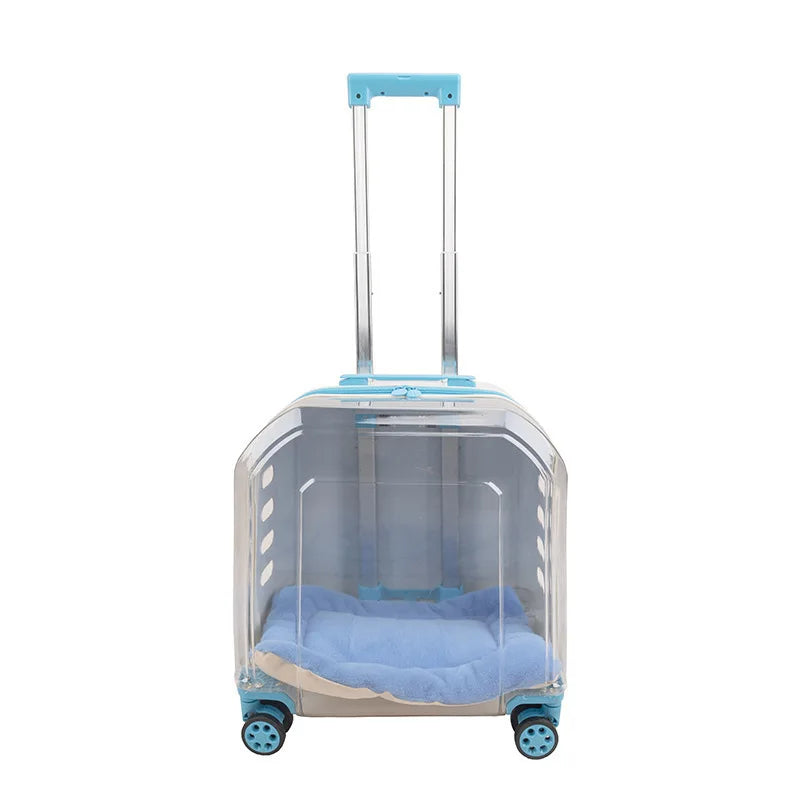 2026 High Quality Translucent Pet Carrier Portable Outdoor Cat Bag Large Capacity Aviation Travel Case