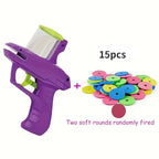 Pet Toy Gun Launcher with Flying Disc Set — Interactive Indoor & Outdoor Chase Toy for Cats & Dogs