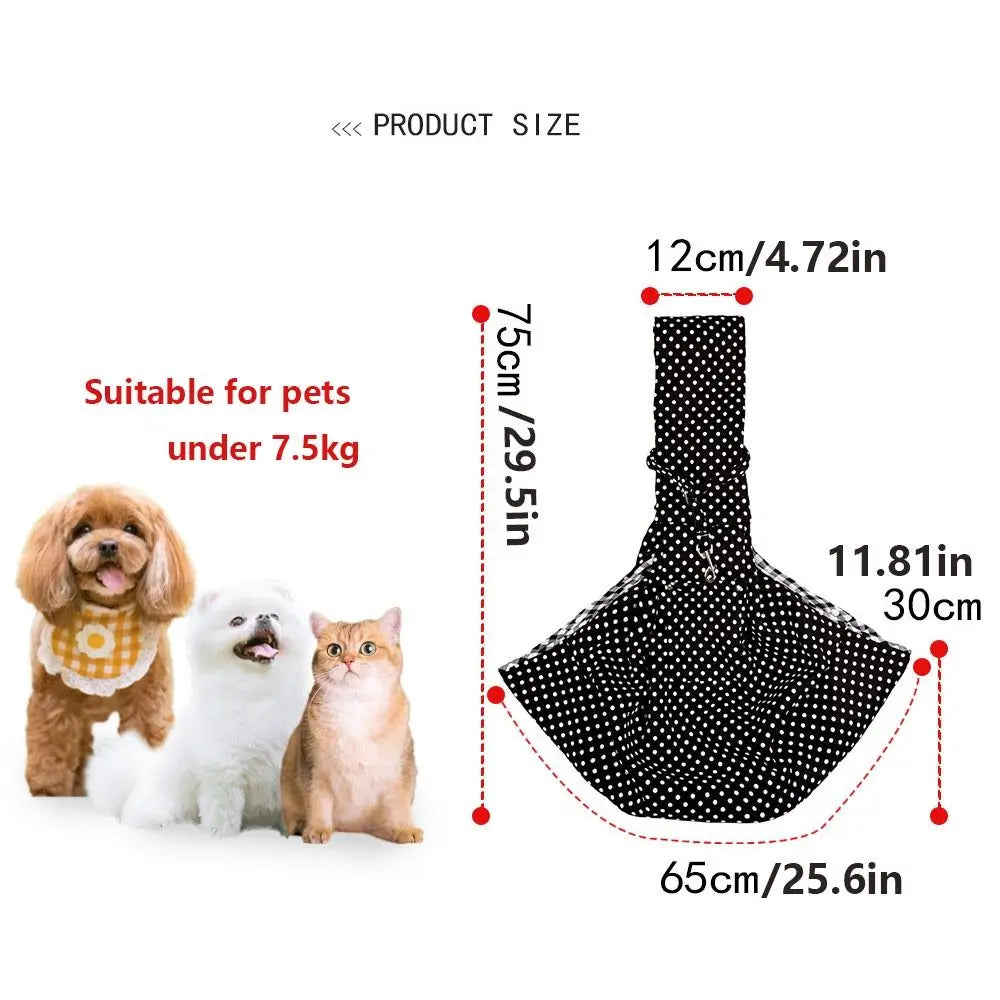 Breathable Pet Crossbody Shoulder Bag Comfortable Large capacity Dog Tote Bag with Pocket Hands Free