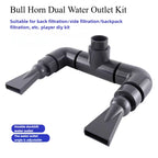 Aquarium Duckbill Sprinkler Connector (Double-Head, Universal, Pump Water Output Nozzle)