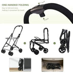 Double Dog Stroller with Detachable Carriers, Foldable 4-Wheel Pet Stroller for Small Medium Dogs Cats Rabbits, 2-Tier Travel C