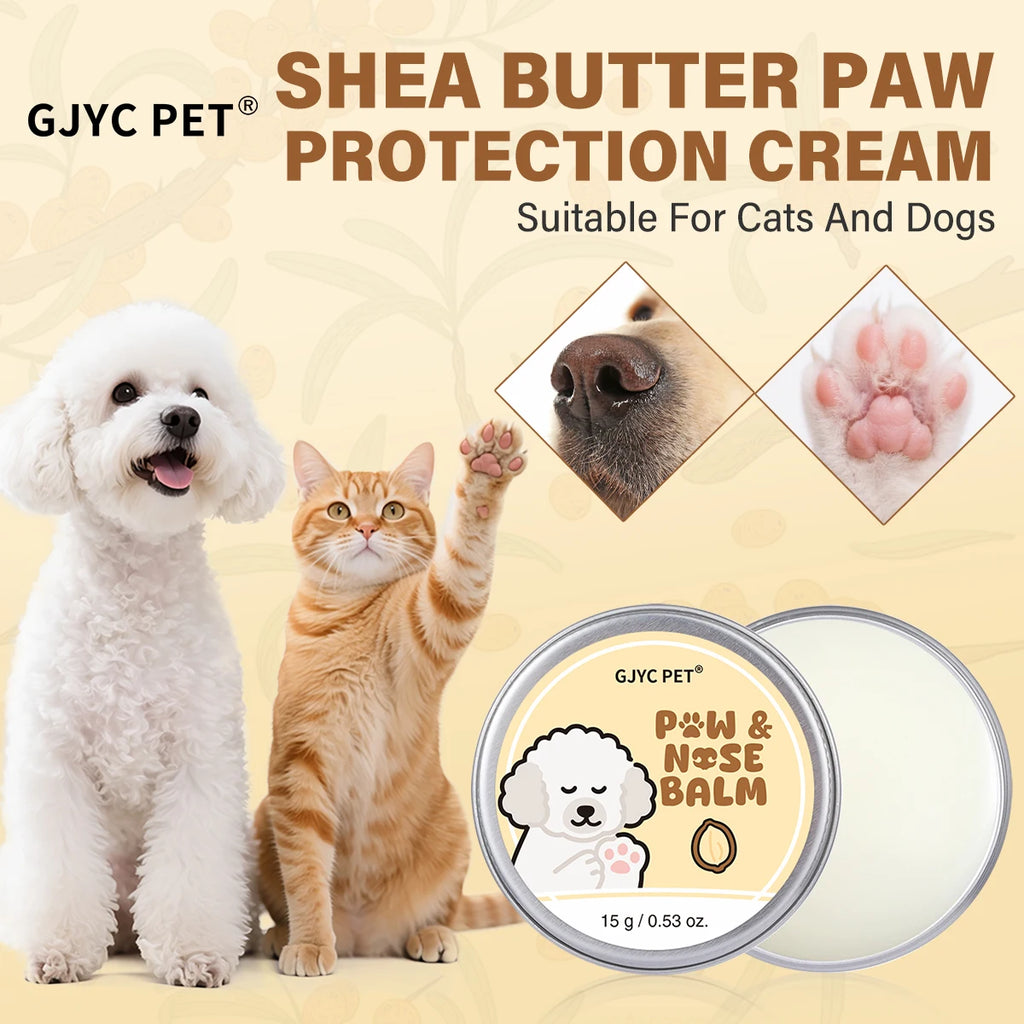 Pet Paw Balm Shea Butter Scent Moisturizes Nourishes Repairs Dry Cracked Rough Chapped Paw Pads For Dogs Cats Sensitive