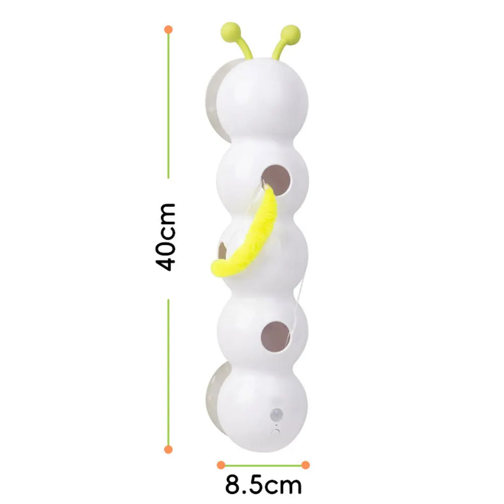 Motion-Activated Caterpillar Pop-Up Cat Teaser Toy — Automatic Emerging Kitten Teaser