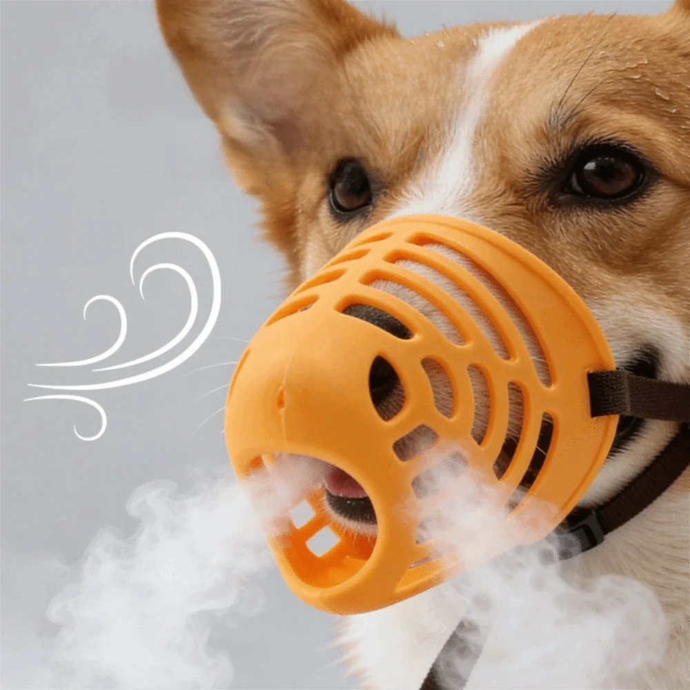 Anti-biting Silicone Dog Muzzle Anti-barking Breathable Dog Mouth Guard Soft Adjustable Dogs Mouth Cover Small To Medium Dog
