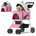 Pet Outdoor Travel, Pink, 3 in 1 Foldable, Detachable Carrier, Push Button Entry