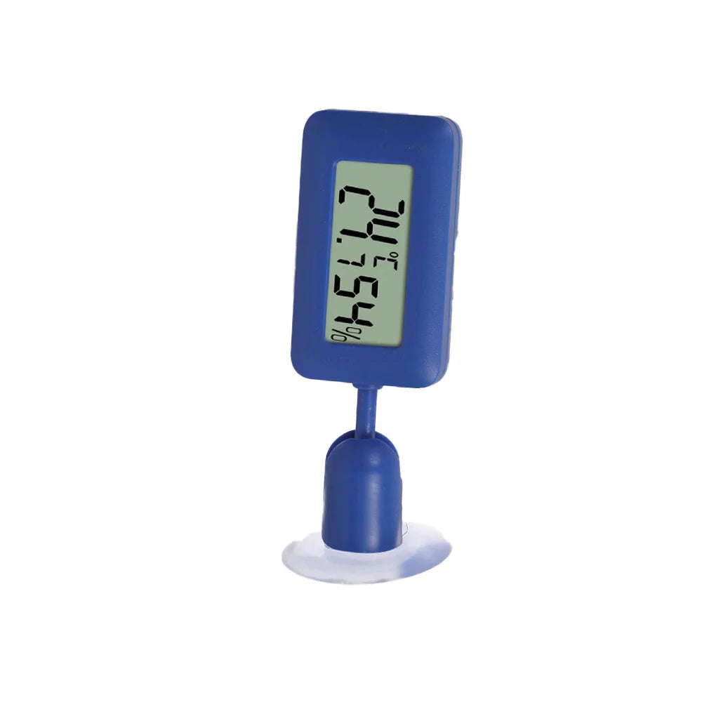 Mini Digital Reptile Thermometer 360 Degree Rotating Luminous Suction Cup Hygrometer For Lizards Snakes Spiders Accessories