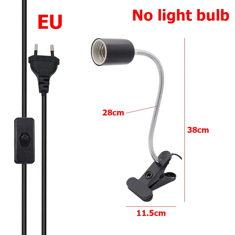 UVA+UVB 3.0 Reptile Lamp Set Clip-on Lamp Holder Bulb Thermometer Hygrometer Turtle Tortoises Lizard Sunlight Basking Heat Light