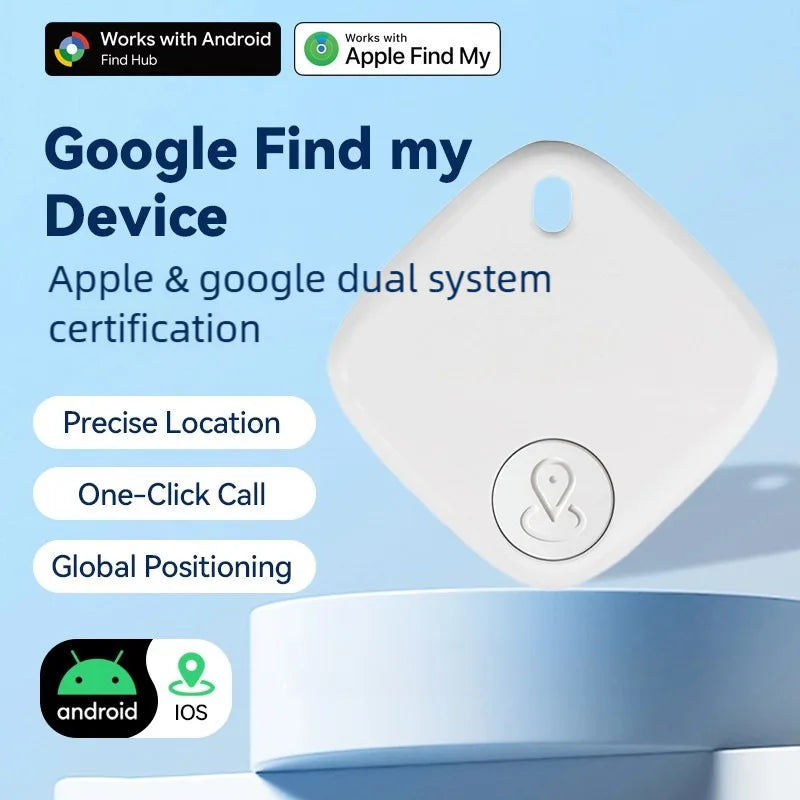 Round Bluetooth GPS Tracker Tag for Keys, Wallets, Pets & Bags - Apple & Google Find My