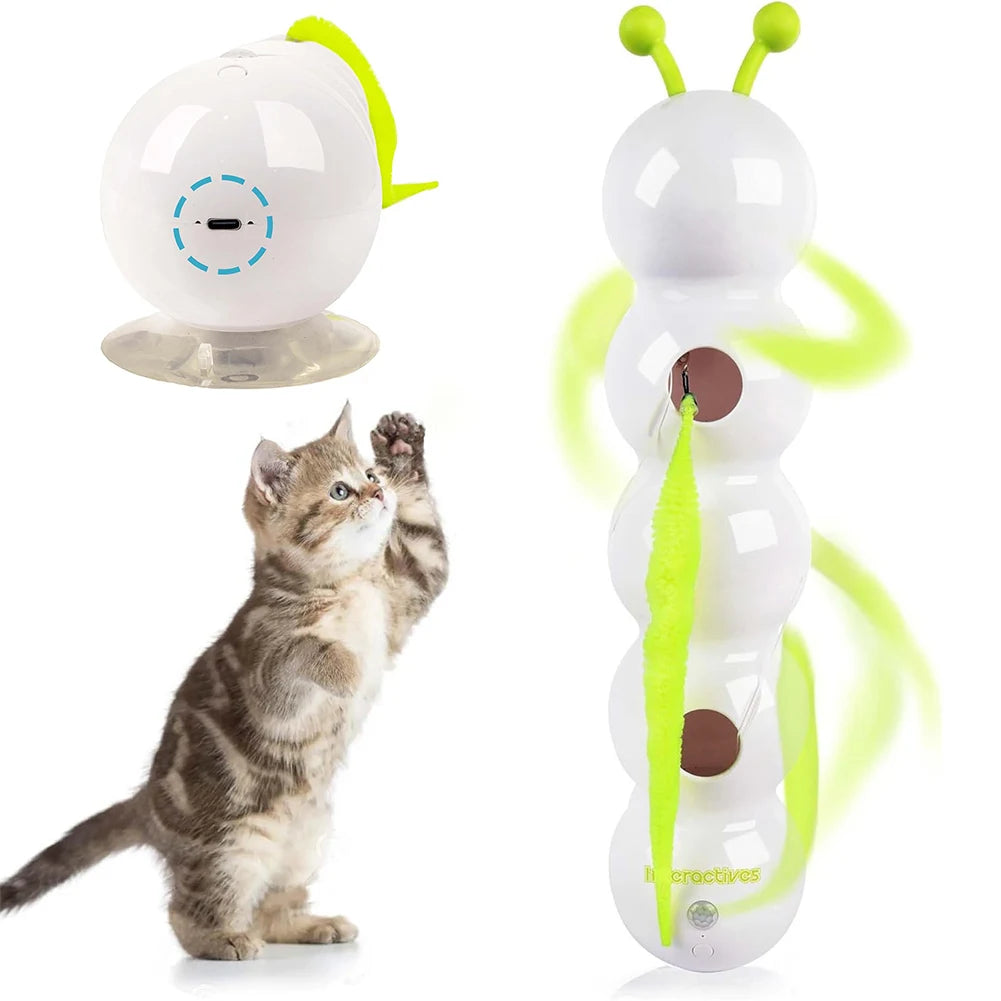 Intelligent Auto-Swing Cat Wand Toy Pro — Durable Replaceable Prey Tail for Multi-Cat Households