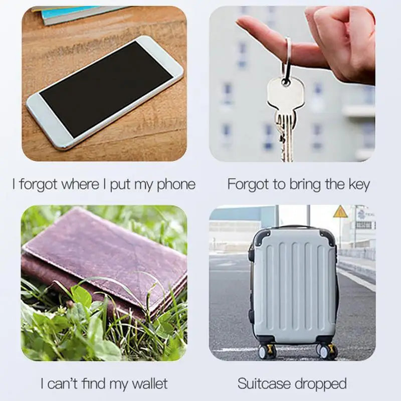 Mini Bluetooth Anti-Loss Smart Tag Keychain Tracker - Pet, Child, Wallet & Key Finder with Audible Alarm