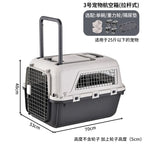 Pet Carrier, Large PP Dog Cat Travel Crate, Durable Airline Approved Pet Transport Box for Cats and Dogs, Portable Kennel