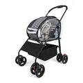 2026 New Pet Stroller 4-Wheel Foldable Jogger for Small Medium Dogs Cats, Lightweight Travel Carrier with Detachable Basket