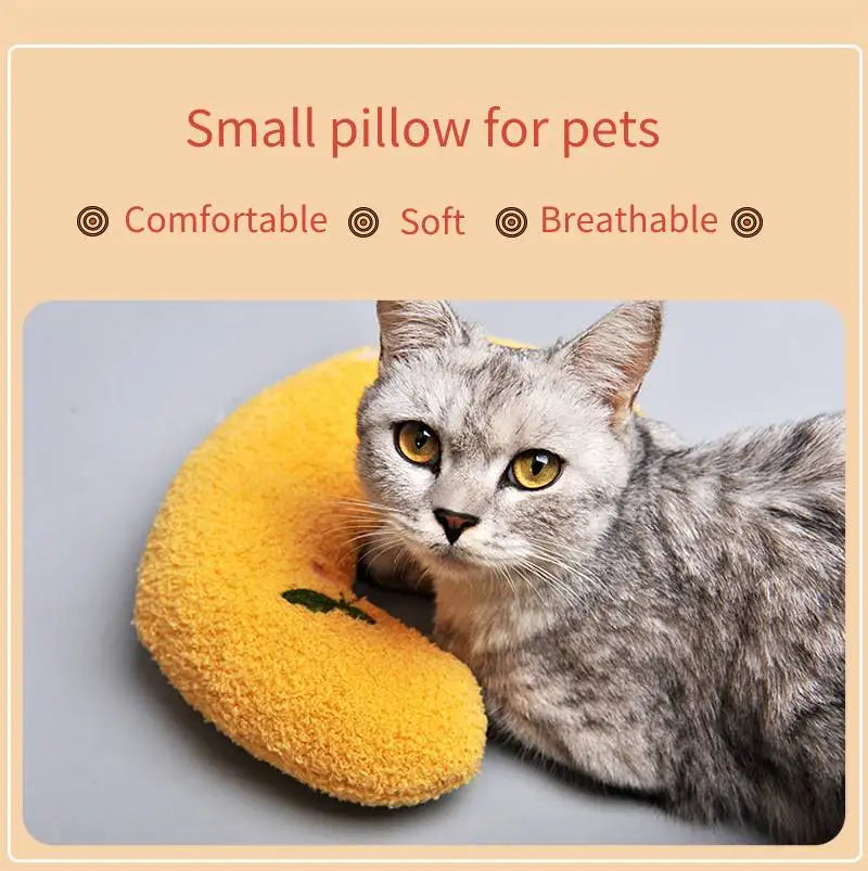 U-Shaped Pet Pillow Plush Sleep Aid for Cats & Dogs — Comfortable Winter Cervical Support Throw Pillow