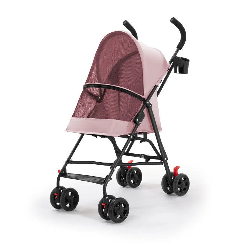 Crossborder Pet Stroller Cat Dog Teddy Lightweight Portable Foldable Outdoor Travel Pet Trolley Trolley for Dog Pet Stoller