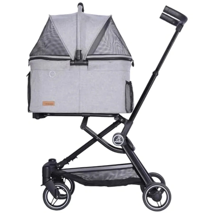 ROODO 2026 Upgraded Version 3 in 1 Dog Cat Stroller with Detachable Carrier Lightweight Folding Portable All Terrain Pet Travel