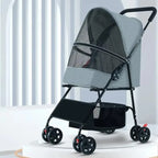 High Quality Folding Four-wheeled Easy Walk Travel Carrier Carriage Pet Stroller Outdoor Travel
