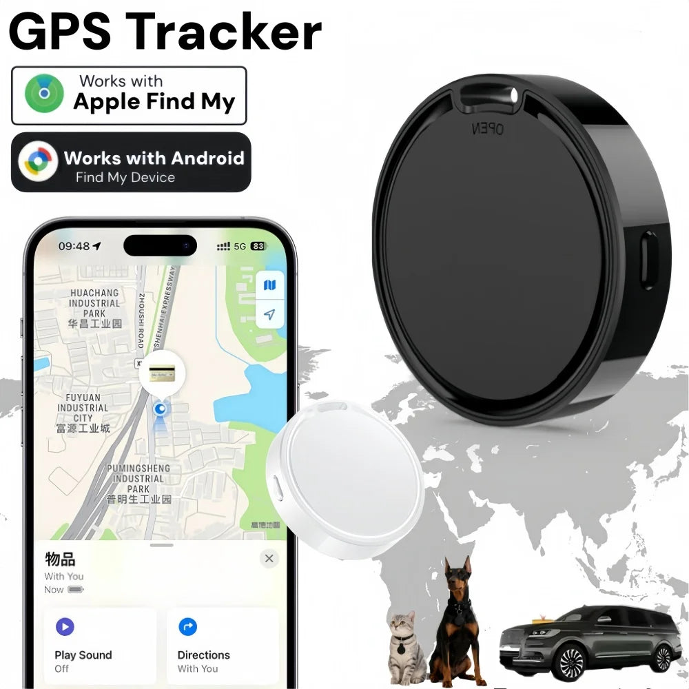 Mini Dual-System GPS Anti-Loss Tracker for iOS & Android - Universal Pet & Luggage Locator