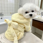 Pet Bathrobe Quick Drying Soft Pet Bath Towel Robe Absorbent Soft Pets Bathrobe Dog Bath Towel for Small Medium Dogs and Cats