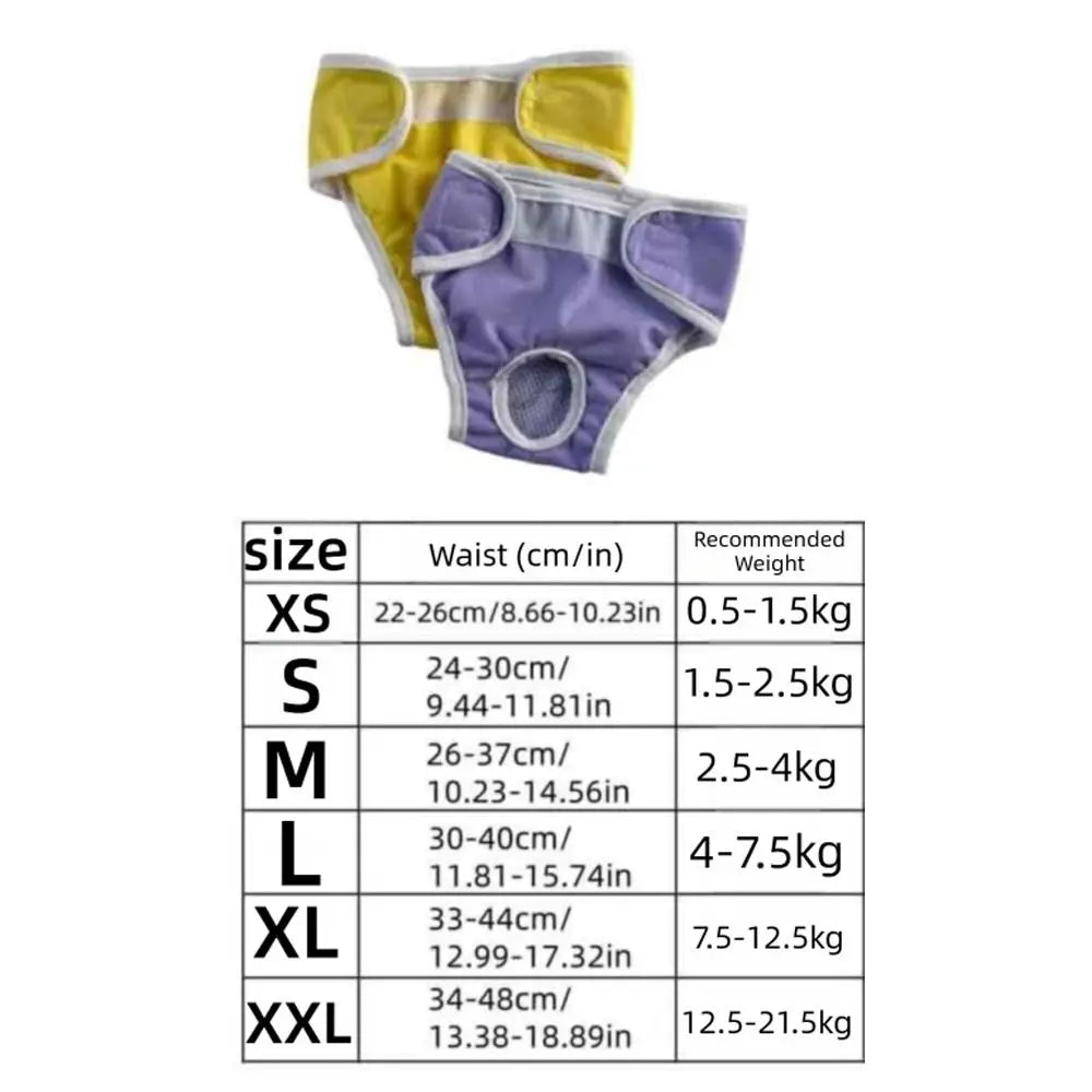 Breathable Dog Physiological Pants Leak-proof Adjustable Dog Menstrual Pants Reusable Highly Absorbent Dog Sanitary Panties