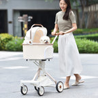 Pet Trolleys for Travelling 4 Wheels Foldable Dog Stroller Travel Bag Cat Cart Carrier Detachable Pet Puppy Stroller