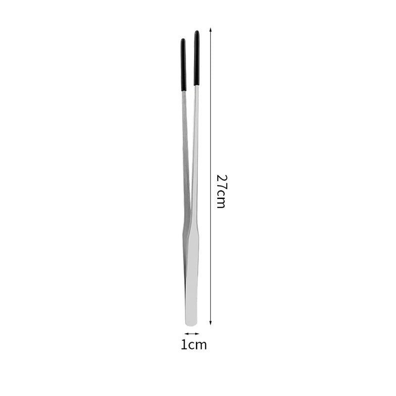 Stainless Steel Reptile Feeding Tongs With Rubber Tips Aquarium Aquarium Straight And Curved Tweezers Pet Feeding Accessories