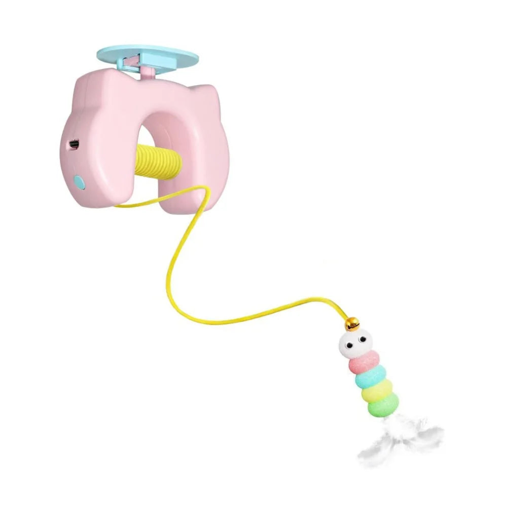 Electric Door-Hanging Auto-Lifting Cat Yoyo Ball — Rechargeable Elastic Rope Interactive Teaser