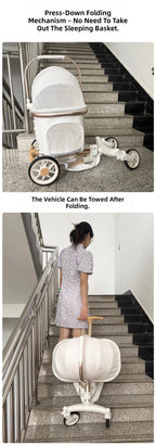 Pet Stroller for Small Dogs and Cats, Portable Foldable Dog Cart, Lightweight Retractable Pet Carrier, Easy Travel