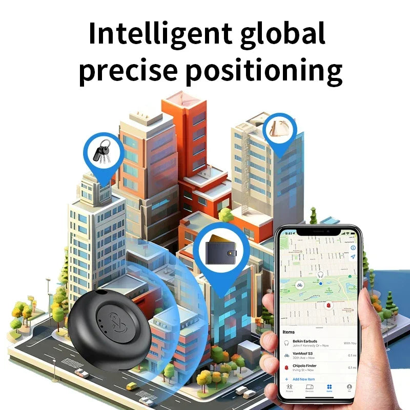 iOS Find My Bluetooth GPS Tracker for Dogs & Cats - Smart Anti-Loss Positioner for Pets, Keys & Bags