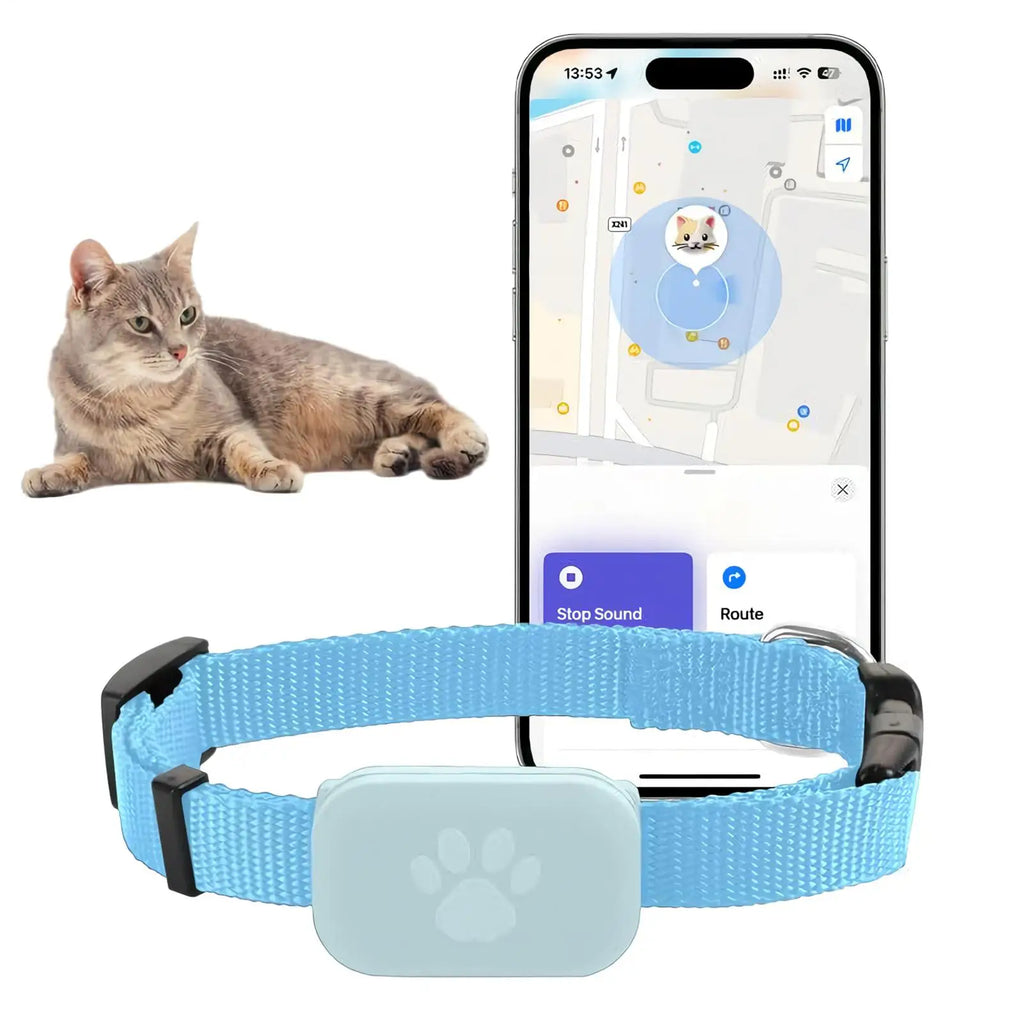 Long-Lasting Battery GPS Cat & Kitten Collar Tracker - Global Safety Locator for Medium & Large Puppies