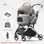 Detachable Aluminum Tube Pet Stroller Foldable Travel Trolley Portable Outdoor Walking Carrier For Cats Puppies Dogs