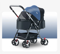 Small Compact Lightweight 4-Wheel Foldable All-Weather Canopy Pet Stroller for Small Medium Dogs and Cats in Outdoor Adventures