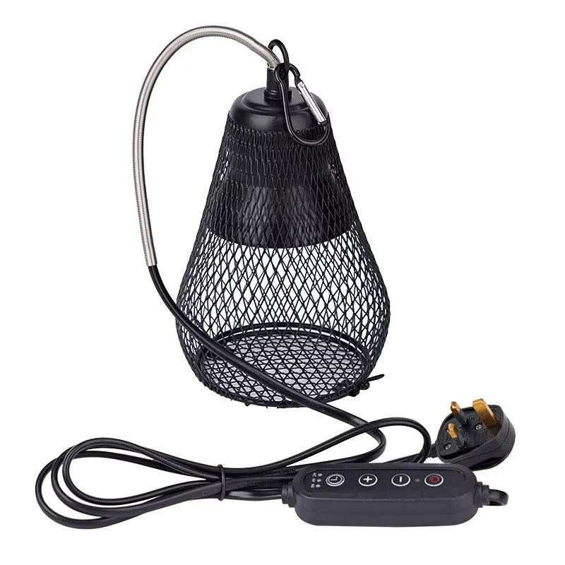 220V Pet Ceramic Heating Lamp Bulb Bird Heat Lamp Protective Cover Against Scalding No Light Emitting Heater for Reptile Poultry