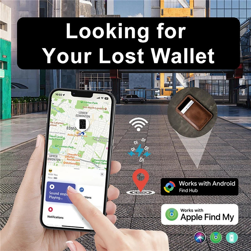 Wireless Rechargeable SmartCard Item Locator for Wallets, Pets & Cars (iOS/Android)