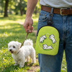 Portable Dog Training Snack Bag Cartoon Pattern Waterproof Dog Treat Pouch with Hook Buckle Leak-proof Pet Food Storage Bag
