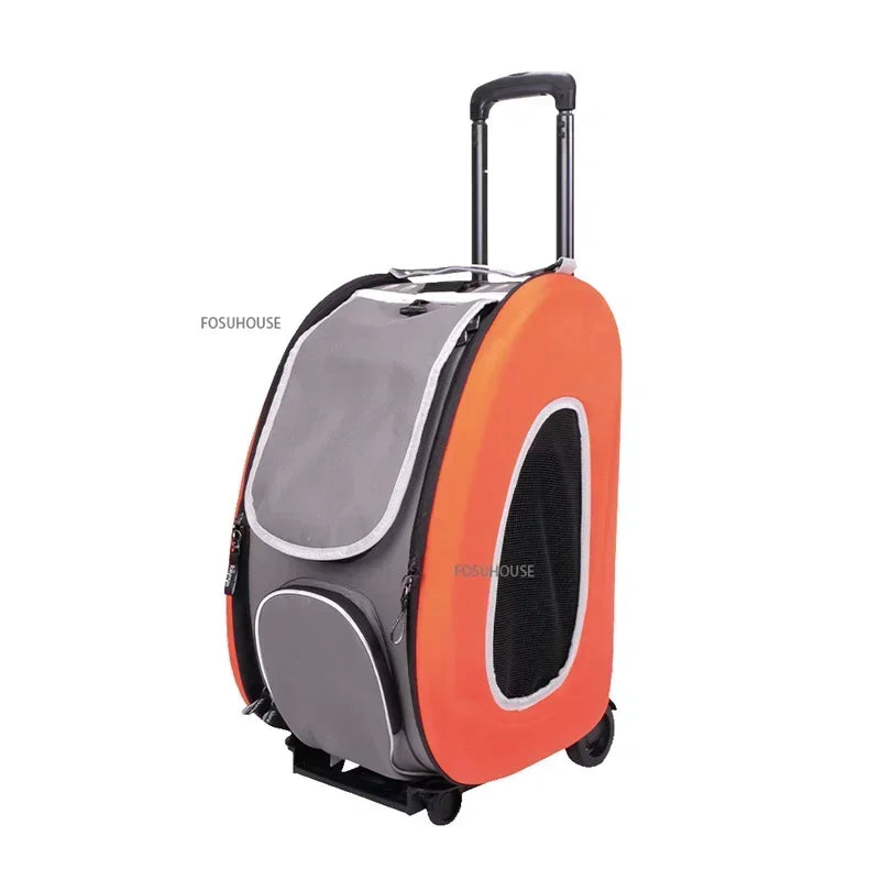 Pet Carrier Trolley Foldable Lightweight Large Capacity Portable Cat Dog Outdoor Shopping Travel Carrier