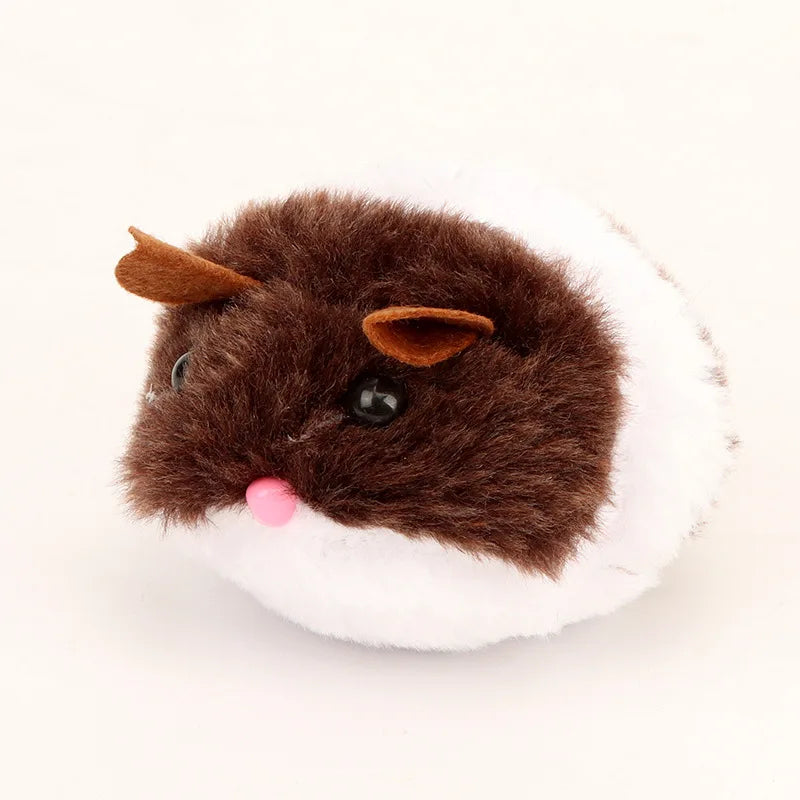 2-Pack Vibrating Spring Mouse Cat Toy — Automatic Multi-Color Interactive Plush Chubby Cat Toy