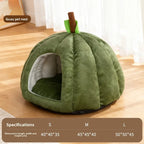 Pumpkin-Shaped Enclosed Winter Pet Bed (Cartoon Design)