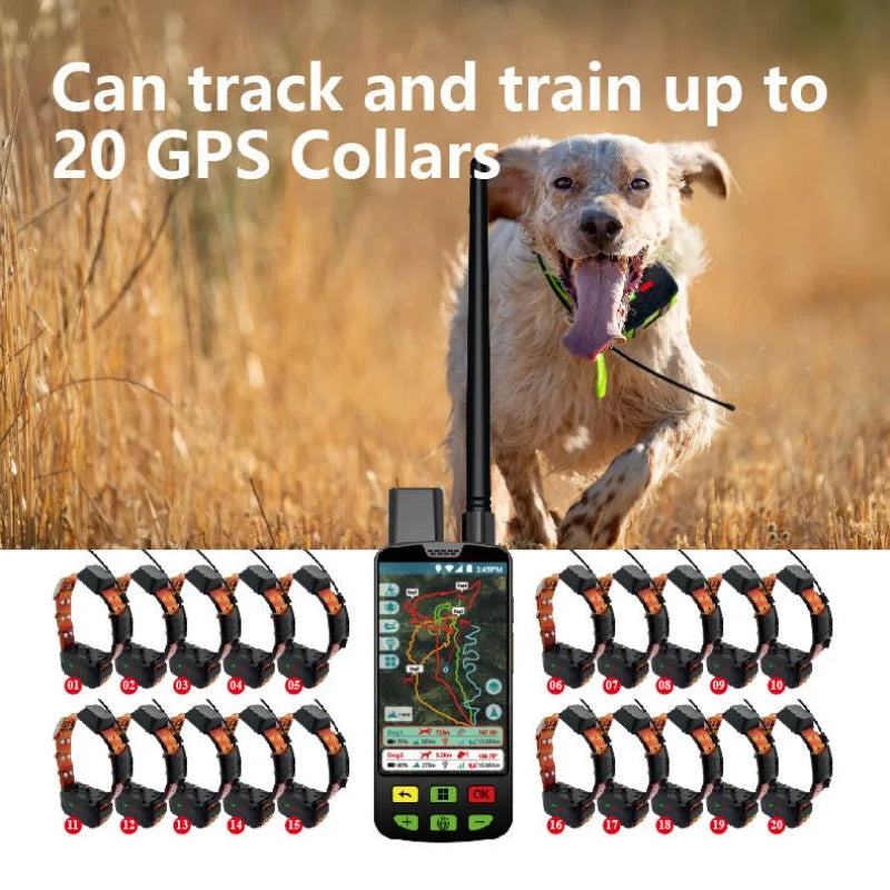 Eseek GPS Dog Collar with Radio Tracking - Long-Range Real-Time Locator for Hunting Dogs & Multiple Dog Use