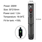 Aquarium Submersible Heater with Thermostat (50–500W, 220V EU Plug)
