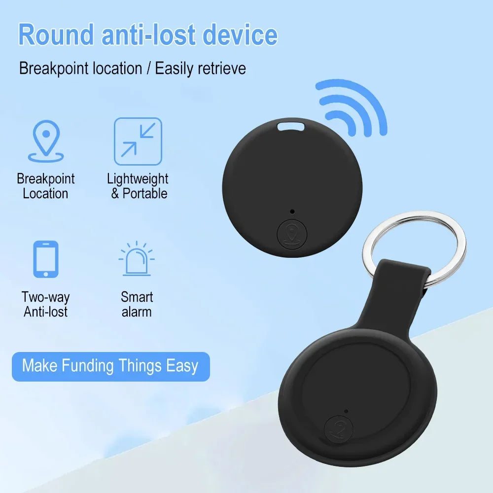 Mini Bluetooth GPS Tracker Tag for Kids, Pets & Belongings - Anti-Loss Key Finder Location Device
