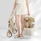 High-value Pet Stroller Lightweight and foldable Detachable Pet Stroller Car Pet Basket Outdoor Cat and Dog Travel Stroller
