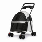 STLFLuxury Foldable Pet Outdoor Stroller Lightweight Detachable Mesh Storage Basket