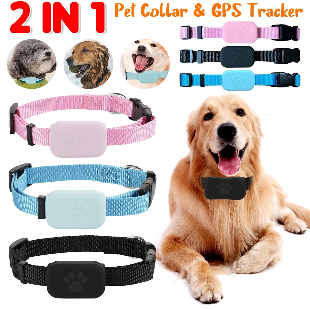 No-Monthly-Fee GPS Pet Tracker with Waterproof Adjustable Collar - CR2032 Battery Lost Finder for Dogs & Cats (iOS & Android)