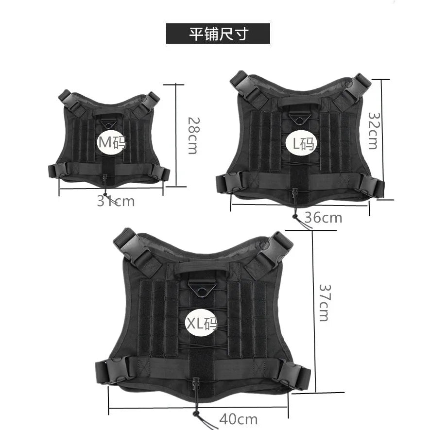 Tactical Camouflage Dog Vest Large Dog Outdoor Training Chest And Back Set Explosive Charge Leash Military Police Dog Equipment